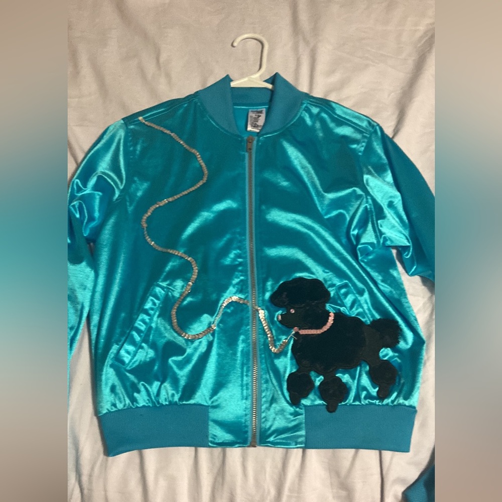 Child’s large, balera, jazz costume, jacket with poodle